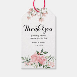 赤面ピンク開花結婚ズギフトラベル ギフトタグ