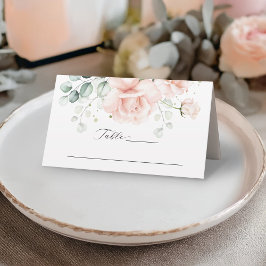 赤面ピンク開花結婚ズ座席表 プレイスカード
