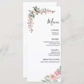 赤面ピンク開花結婚ズ メニュー (正面/裏面)