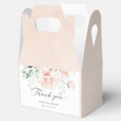 赤面ピンク開花結婚式の引き出物ボックス フェイバーボックス (オープン)