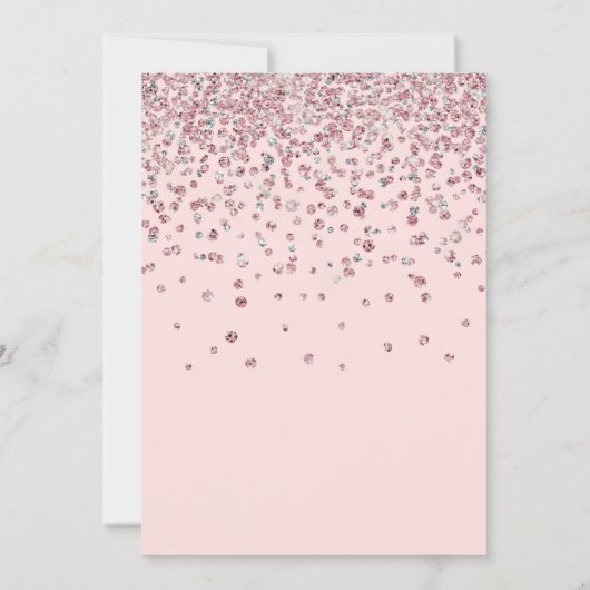 赤面ピンク100誕生日 招待状 (裏面)