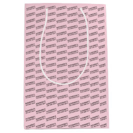 赤面ピンク30歳の誕生日パーソナライズされた名 ミディアムペーパーバッグ