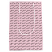 赤面ピンク30歳の誕生日パーソナライズされた名 ミディアムペーパーバッグ (裏面)