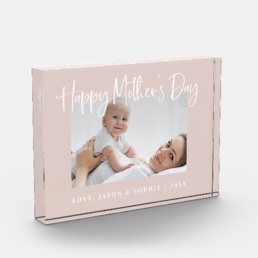 赤面ピンク|おモダン母さんの日をスクリプト フォトブロック (左)