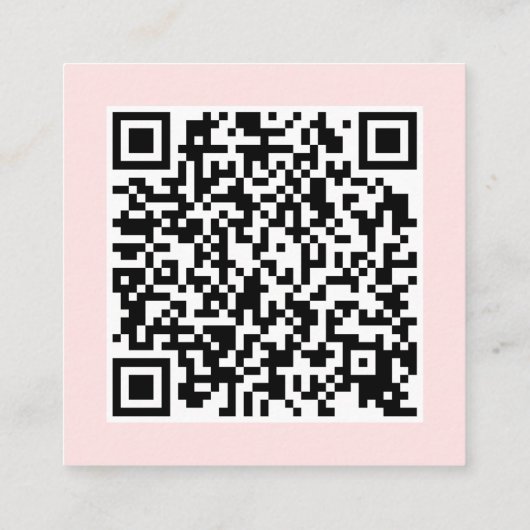 赤面ピンク |ごブランディングありがとうございました スクエア名刺 (裏面)