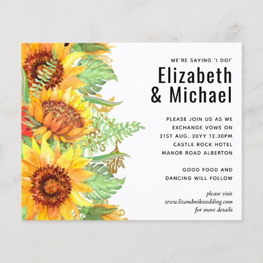 赤面ピンク(ひまわり結婚の予算) (正面)