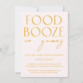 赤面ピンク&イエローNoゲームブライダルシャワーInvitat 招待状 (正面)