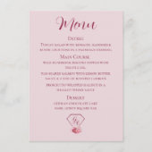 赤面ピンク&クリムゾンレッド結婚のメニュー メニュー (正面)
