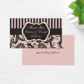 赤面ピンク、クリーム、グレーダマスクウェディングメッセージカード (デスク)