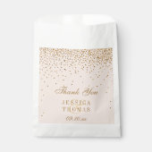 赤面ピンク&グラム金ゴールド紙吹雪結婚ズ フェイバーバッグ (正面)