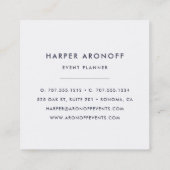 赤面ピンク&グリージアンティーク牡丹スクエア スクエア名刺 (裏面)