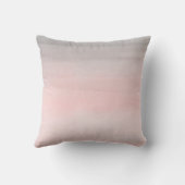 赤面ピンク&グレーモダンの水彩ガーリー釉薬 クッション (裏面)