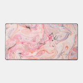 赤面ピンク、グレー、パープルマーリング デスクマット (正面)