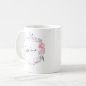 赤面ピンク コーヒーマグカップ (正面左)