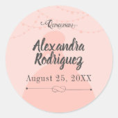 赤面ピンク&スチールシャーロシルエットキンセアニェラ ラウンドシール (正面)