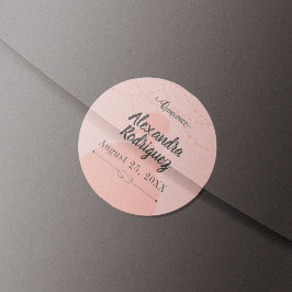 赤面ピンク&スチールシャーロシルエットキンセアニェラ ラウンドシール