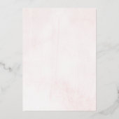 赤面ピンク&スワ華美ールズブライダルシャワー実在 箔招待状 (裏面)