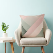 赤面ピンク&セージグリーンAIアート クッション (椅子)