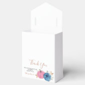 赤面ピンク&ネイビーカボチャ性別リビールパーティー フェイバーボックス (オープン)