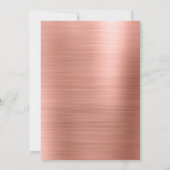 赤面ピンク – バラゴールドフォイルフラミンゴヘンのパーティー 招待状 (裏面)