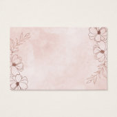 赤面ピンク&バラ金ゴールドウェブサイトRSVPカードの挿入 (裏面)