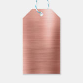 赤面ピンク – バラ金ゴールドエレガントありがとう ギフトタグ (裏面)