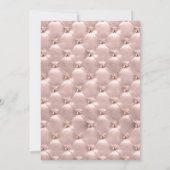 赤面ピンク – バラ金ゴールドパリベビーシャワー 招待状 (裏面)