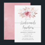 赤面ピンク&バラ金ゴールドフローラブリデスメイドランチョン 招待状<br><div class="desc">トレンディー赤面ピンクと白のバラの花嫁の昼食招待迅速かつ簡単にあなたのイベントの仕様に合わせて設計されたバラ金ゴールドのアクセントと一緒にカスタマイズお楽しみください。</div>