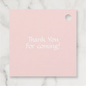 赤面ピンク&バラ金ゴールドフローラユニコーンベビーシャワー フェイバータグ (裏面)