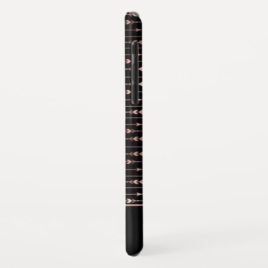 赤面ピンク – バラ金ゴールドボホパターンモノグラム Case-Mate iPhoneケース (裏面/左)