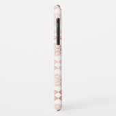 赤面ピンク – バラ金ゴールドボホフローラルパターン Case-Mate iPhoneケース (裏面/左)