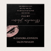 赤面ピンク – バラ金ゴールドリップメイクアップアーティスト 名刺 (外部フラット)