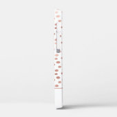 赤面ピンク – バラ金ゴールド水玉模様パターンモノグラム Case-Mate iPhoneケース (裏面 / 左)