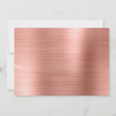 赤面ピンク | バラ金ゴールド結婚式の日付の保存 セーブザデート (裏面)