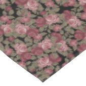 赤面ピンク&ブラック水彩花模様 テーブルクロス (アングル)