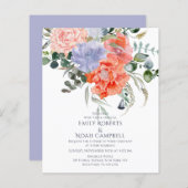 赤面ピンク&ブルーウォーターフローラ結婚ズ (正面/裏面)