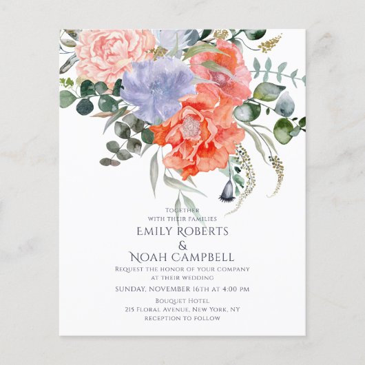 赤面ピンク&ブルーウォーターフローラ結婚ズ (正面)