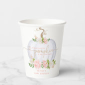 赤面ピンク、ホワイトカボチャ 紙コップ (正面)