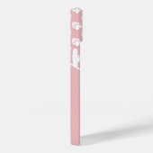 赤面ピンク&ホワイトドッグポーズ&モノグラム Case-Mate iPhoneケース (裏面 / 右)