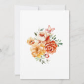 赤面ピンク&レッドフラワーズリース2nd誕生日 招待状 (裏面)