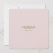 赤面ピンク | ヴィンテージオリーブ&バラ結婚ズ 招待状 (裏面)