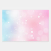 赤面ピンク《写真》ぼけ味ハート誕生日 ラッピングペーパーシート (正面2)