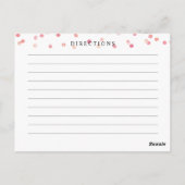 赤面ピンク、水彩ブライダルシャワーレシピカード ポストカード (裏面)