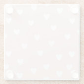 赤面ピンク(白ハート) ガラスコースター (裏面)