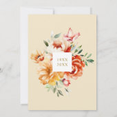 赤面ピンク&赤フラワーズ50周年 招待状 (裏面)