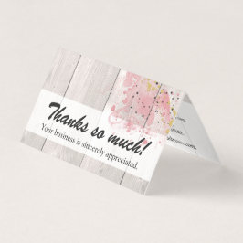 赤面ピンク&金ゴールドオ絵を描ング素朴ウッドありがとう