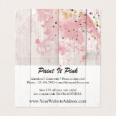 赤面ピンク&金ゴールドオ絵を描ング素朴ウッドありがとう (内部フラット)