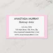 赤面ピンク&金ゴールドグリッターホワカラフルイトモノグラム 名刺 (裏面)