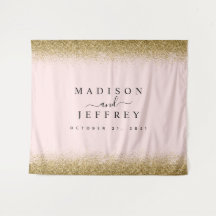 赤面ピンク&金ゴールドグリッター結婚の背景