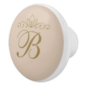 赤面ピンク&金ゴールドシエレガントックカスタムグラムデコール セラミックノブ (右)